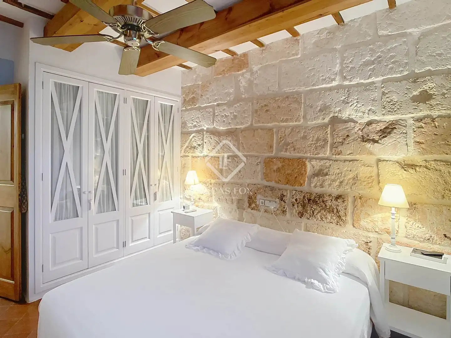 Schlafzimmer von Haus oder Chalet zum Verkauf in Ciutadella de Menorca mit Klimaanlage, Heizung und Privatgarten