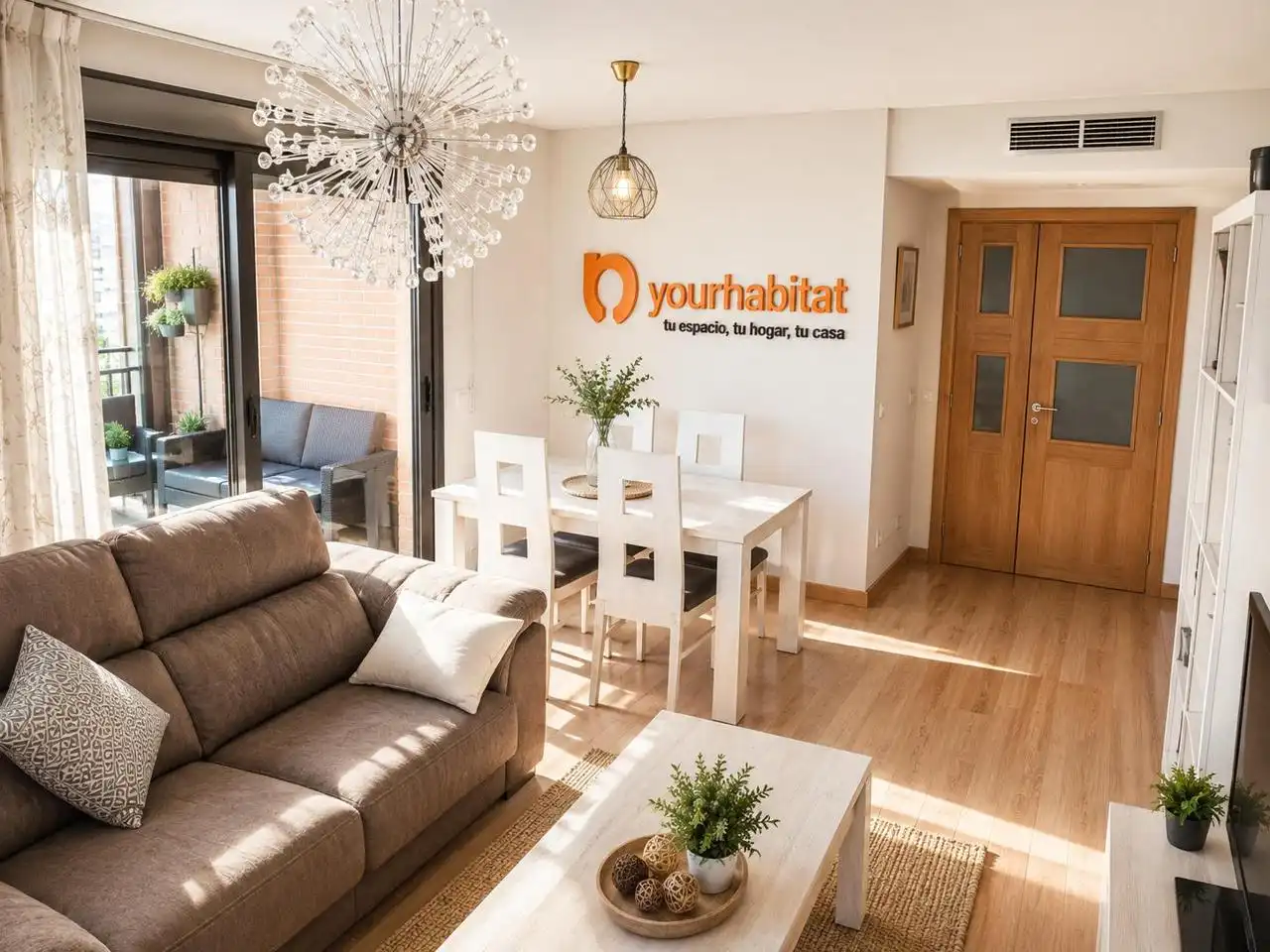 Sala de estar de Piso de alquiler en Getafe con Aire acondicionado, Calefacción y Terraza