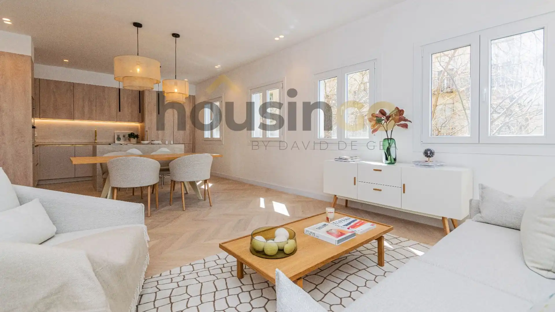 Sala de estar de Piso en venta en  Madrid Capital con Aire acondicionado, Calefacción y Parquet