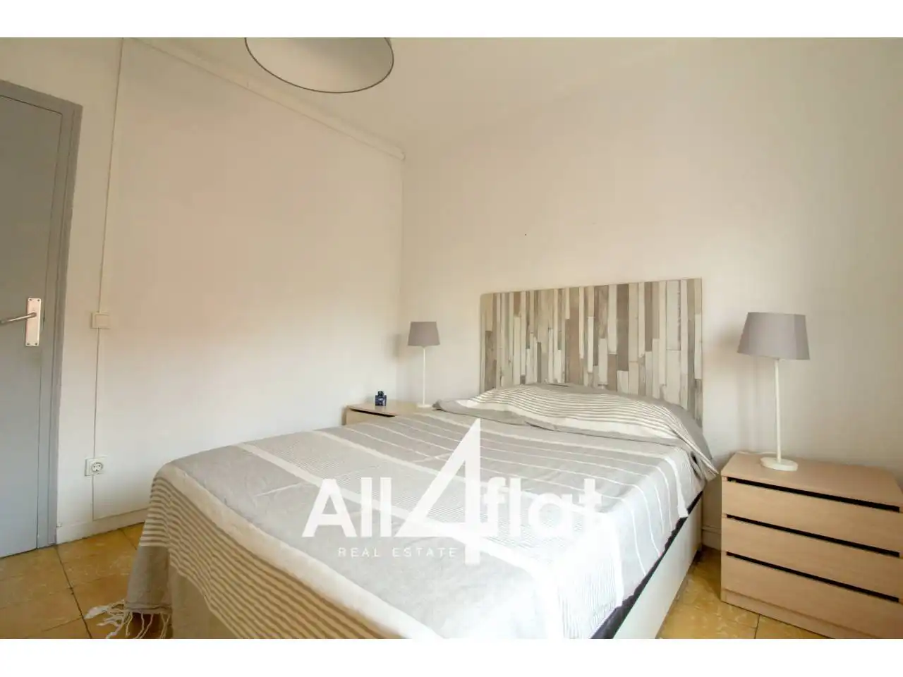 Schlafzimmer von Wohnung zur Miete in L'Hospitalet de Llobregat mit Klimaanlage, Heizung und Möbliert