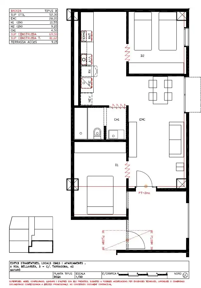 Piso en venta en Mataró con Aire acondicionado, Calefacción y Terraza