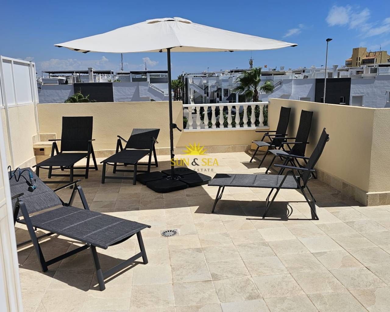 Terrace of Duplex to rent in Torrevieja  with Air Conditioner, Heating and Swimming Pool