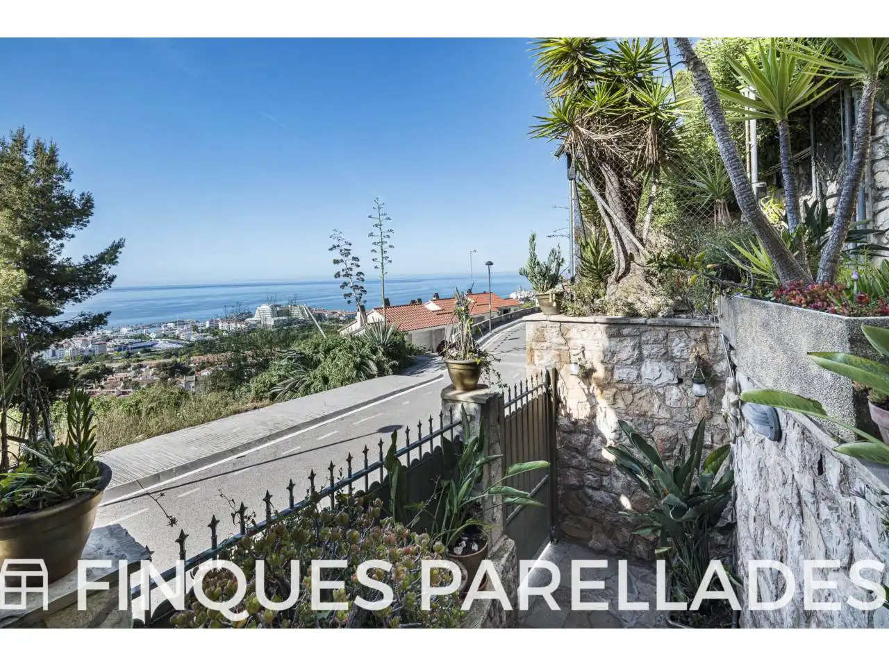 Exterior view of Houses for sale in Sitges  with Terrace and Swimming Pool