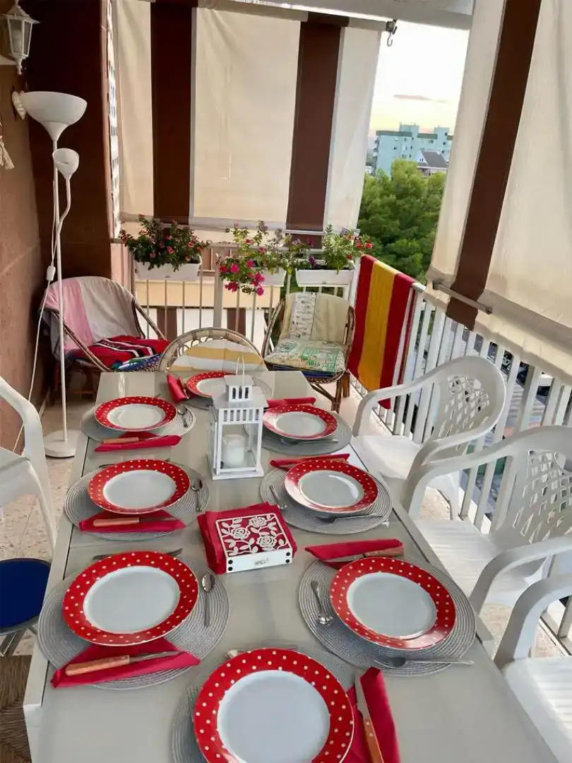 Terrasse von Wohnung zum Verkauf in Benicasim / Benicàssim mit Schwimmbad und Balkon