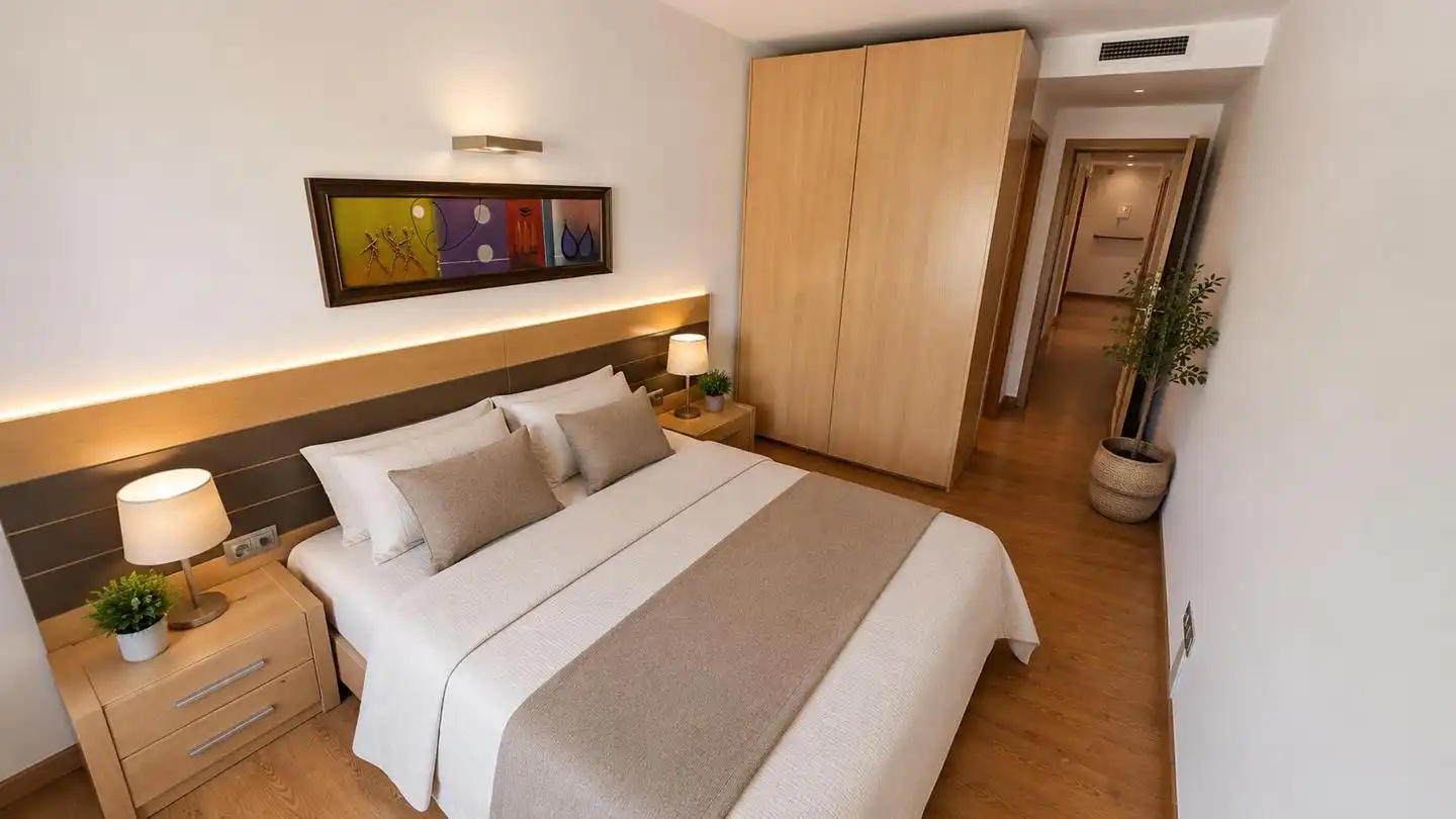 Bedroom of Flat for sale in Els Hostalets de Pierola  with Air Conditioner, Parquet flooring and Balcony