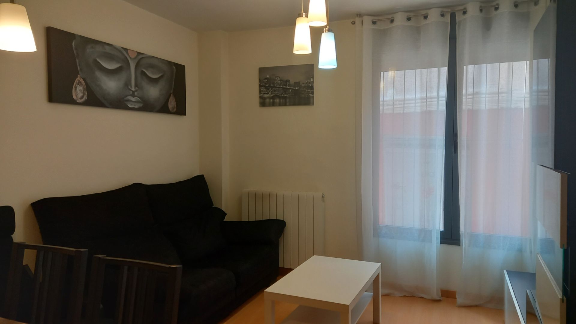 Sala de estar de Piso de alquiler en  Zaragoza Capital con Calefacción, Terraza y Amueblado