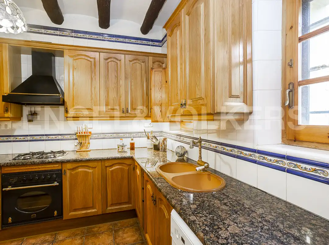 Cocina de Casa o chalet en venta en Pontons con Calefacción, Jardín privado y Parquet