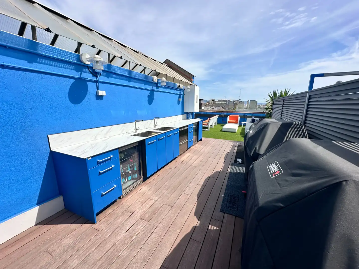 Terraza de Piso de alquiler en Barcelona con Aire acondicionado, Calefacción y Parquet