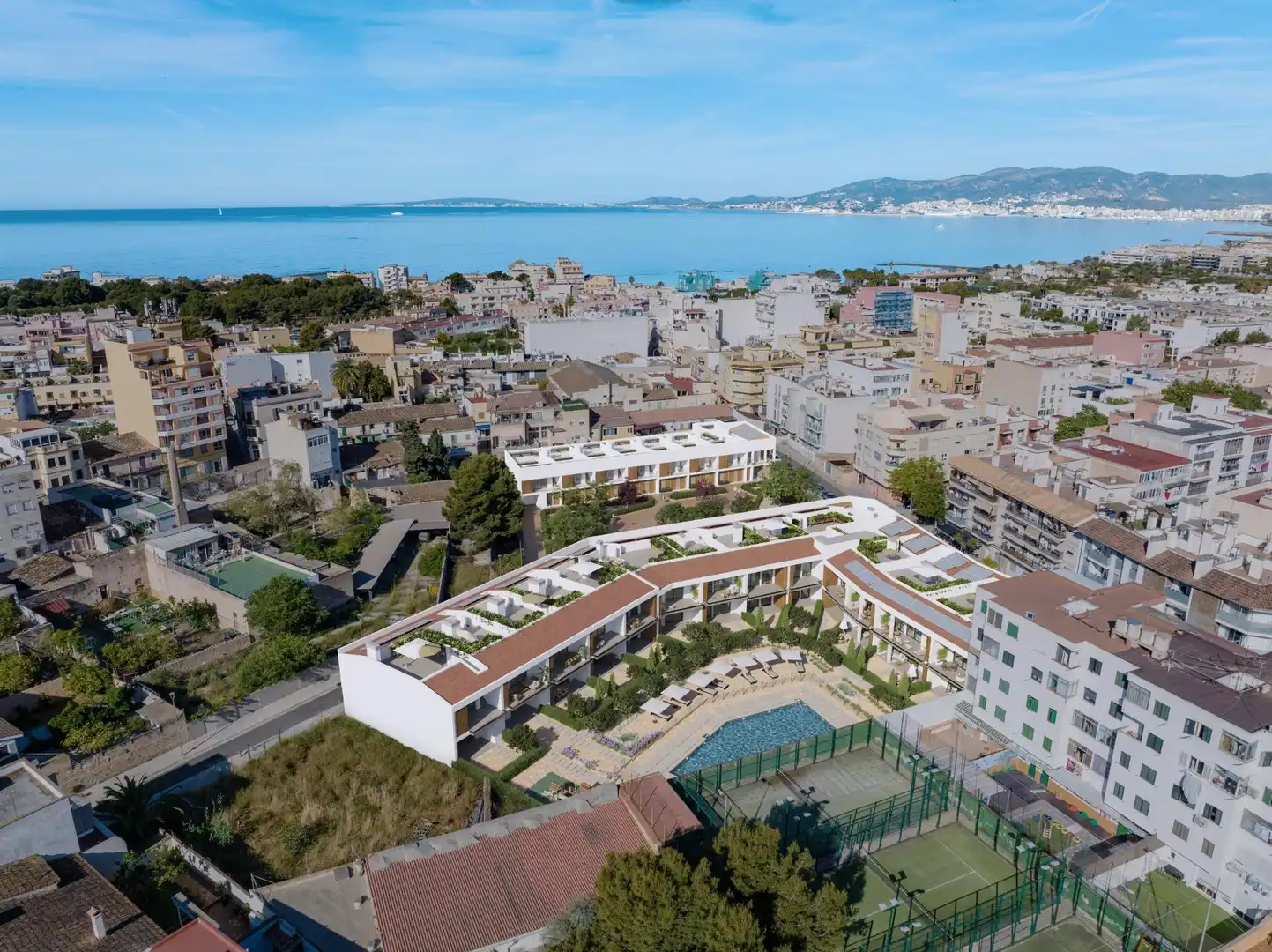 Vista exterior de Ático en venta en  Palma de Mallorca con Calefacción, Jardín privado y Terraza