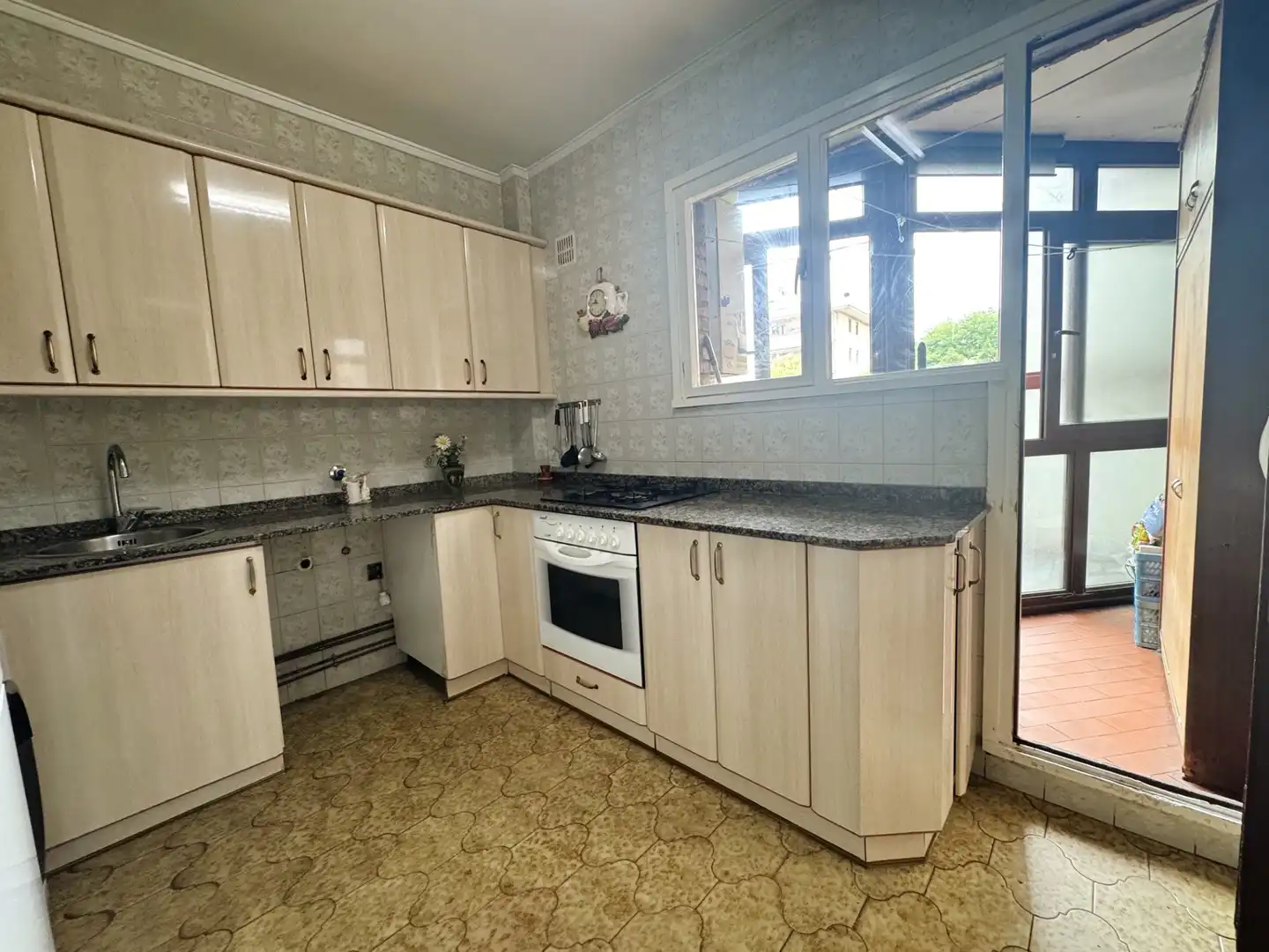 Cocina de Piso en venta en Getxo  con Calefacción, Parquet y Terraza