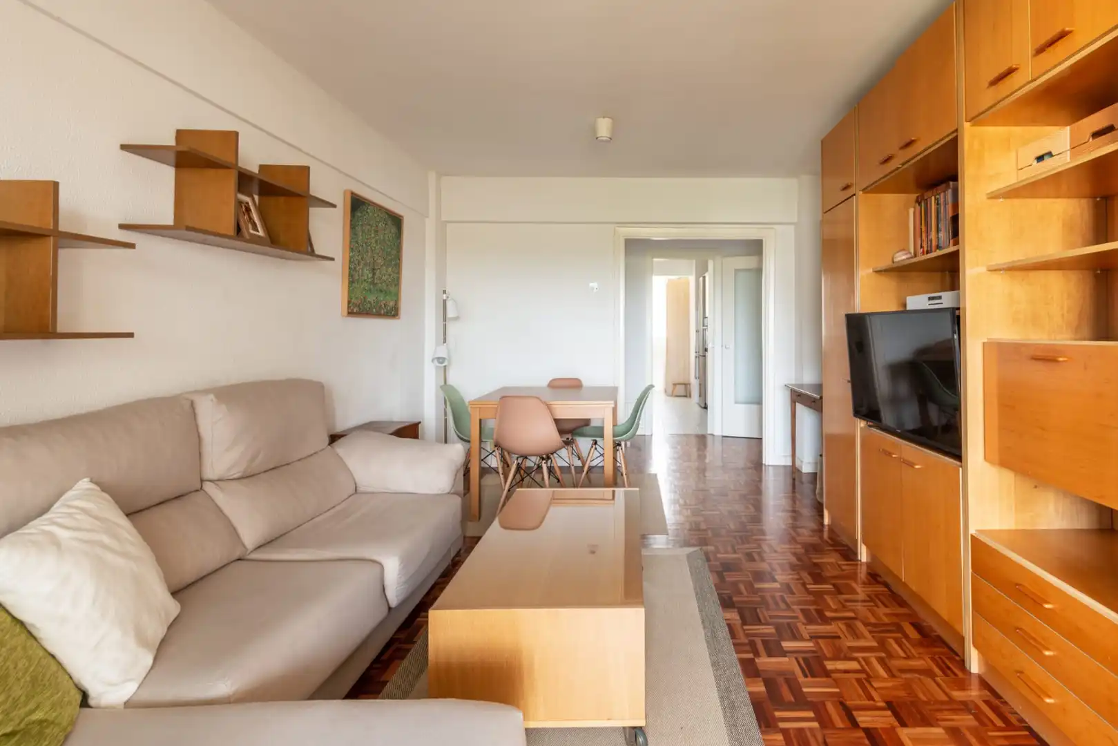 Wohnzimmer von Wohnung zur Miete in Sopela mit Heizung, Terrasse und Möbliert