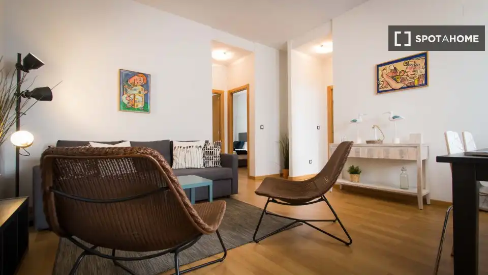Sala d'estar de Apartament per a compartir en Málaga amb Aire condicionat, Calefacció i Terrassa