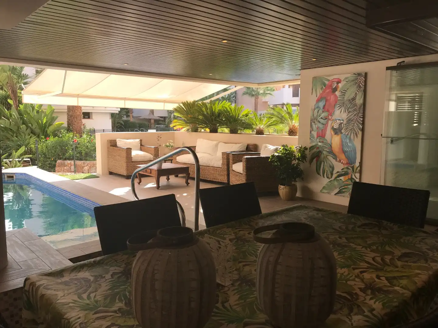 Terrassa de Apartament de lloguer en Estepona amb Aire condicionat, Calefacció i Jardí privat