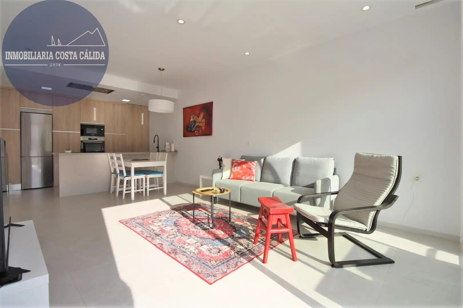 Sala de estar de Casa adosada en venta en Águilas con Aire acondicionado, Calefacción y Jardín privado