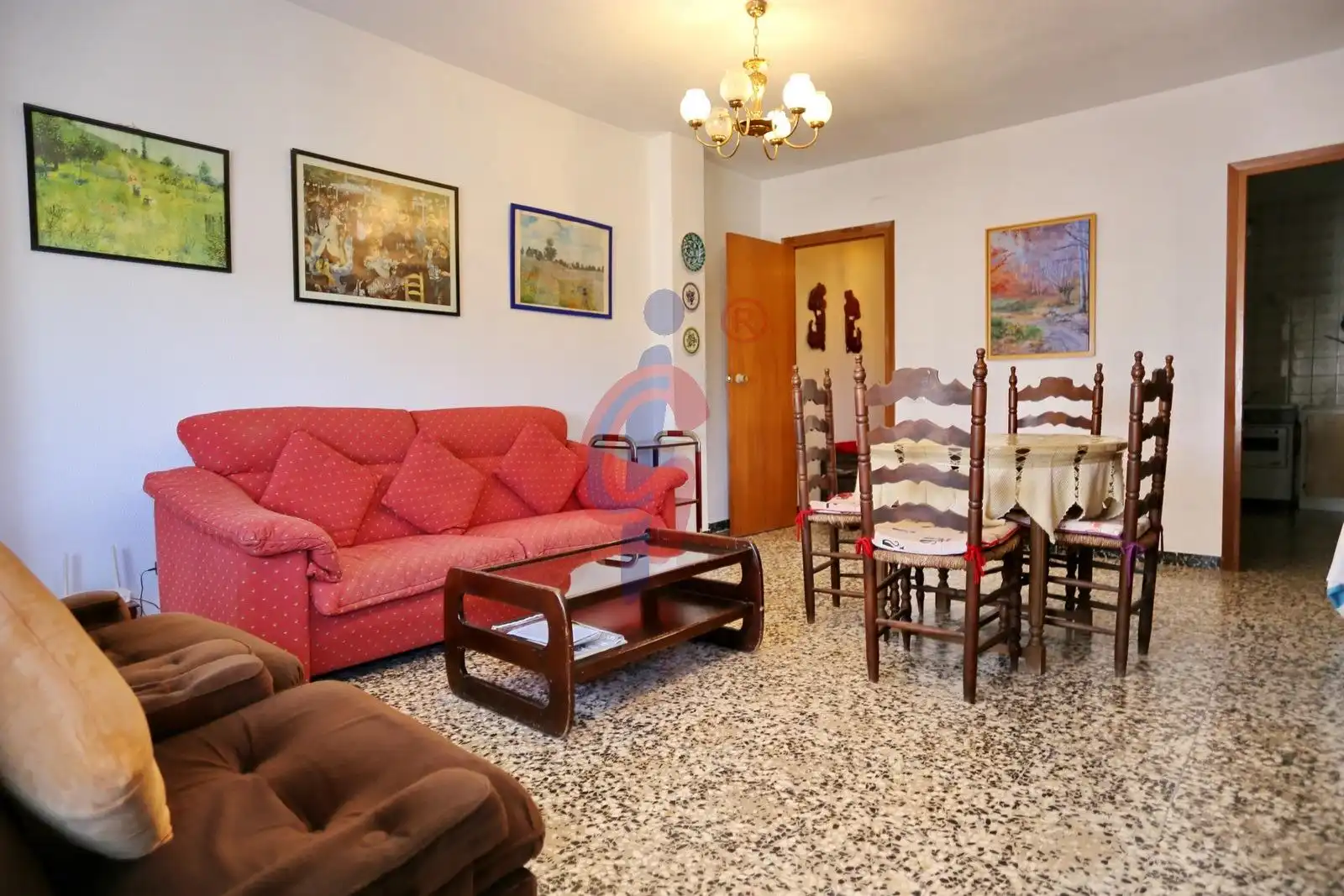 Sala de estar de Apartamento en venta en Guardamar del Segura con Amueblado y Balcón