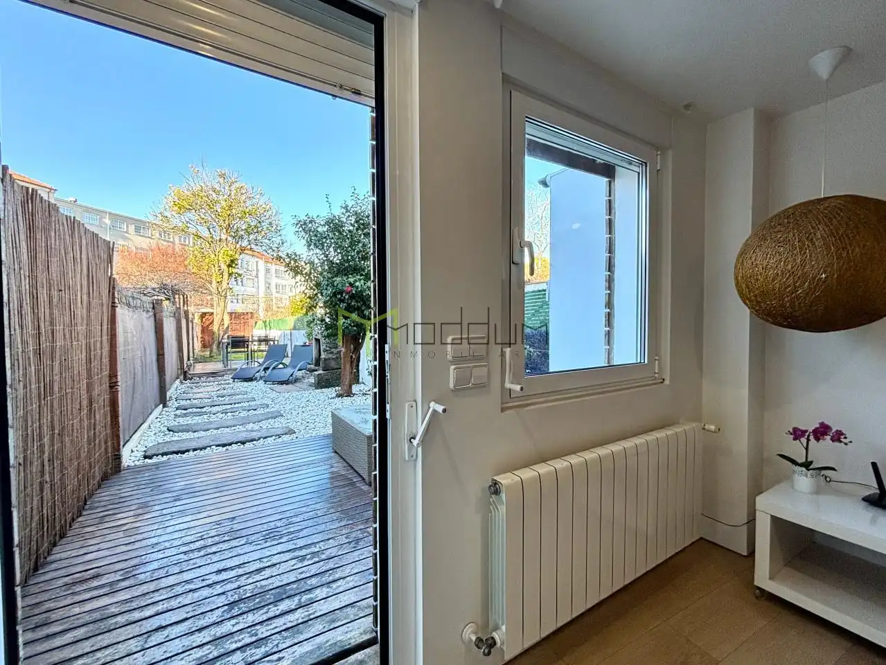 Terraza de Casa o chalet en venta en Santiago de Compostela  con Calefacción, Jardín privado y Amueblado
