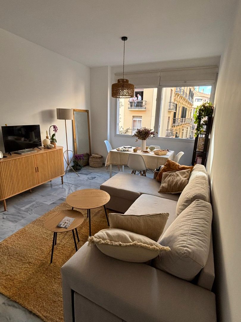 Sala d'estar de Apartament de lloguer en Málaga Capital amb Moblat, Forn i Rentadora