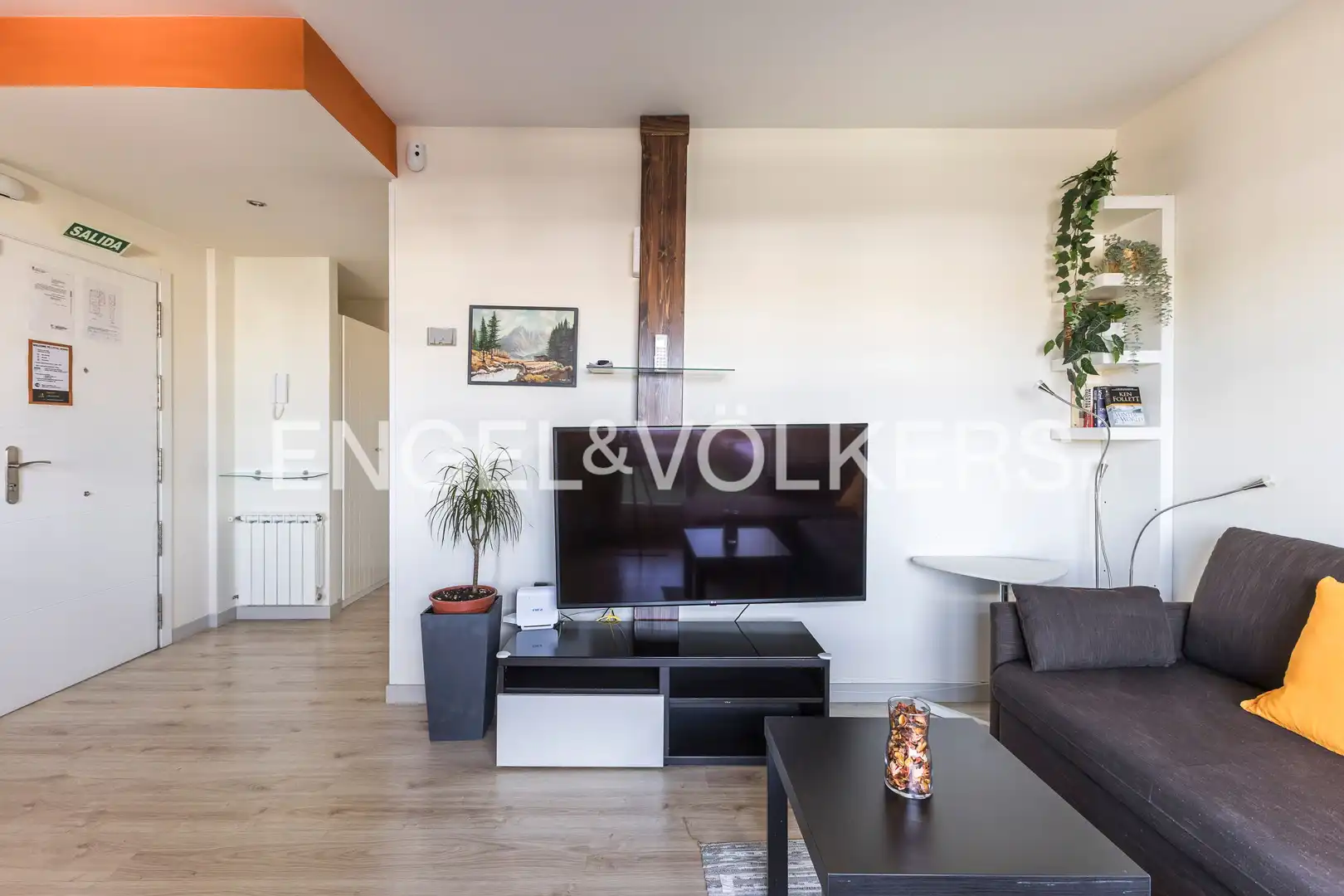 Sala d'estar de Àtic de lloguer en Madrid amb Aire condicionat, Calefacció i Parquet