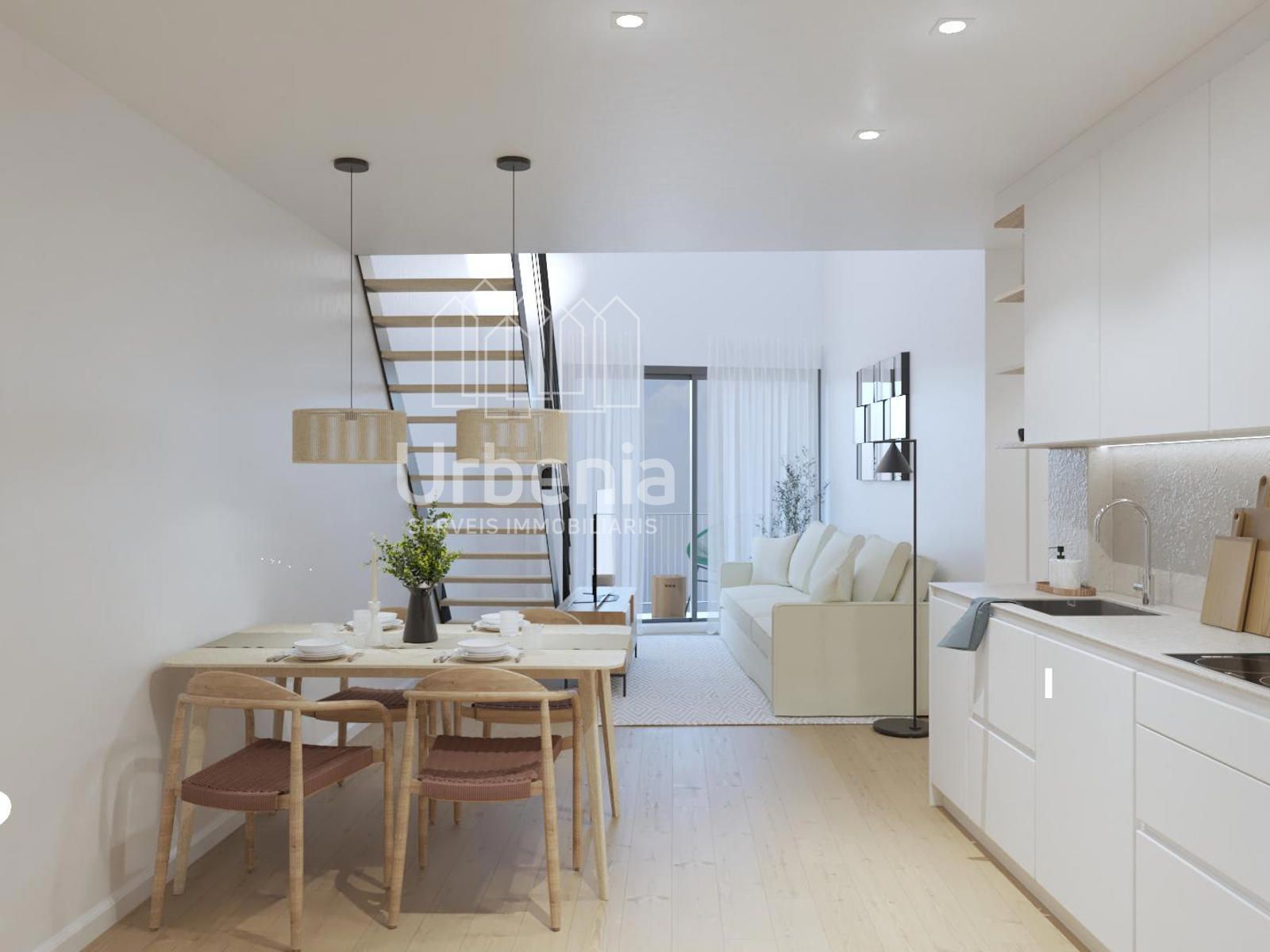 Living room of Duplex for sale in Blanes  with Air Conditioner and Heating