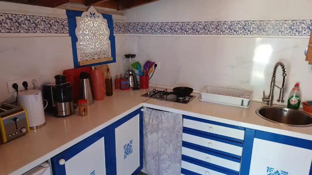 Küche von Haus oder Chalet zur Miete in L'Ametlla de Mar  mit Klimaanlage, Privatgarten und Schwimmbad
