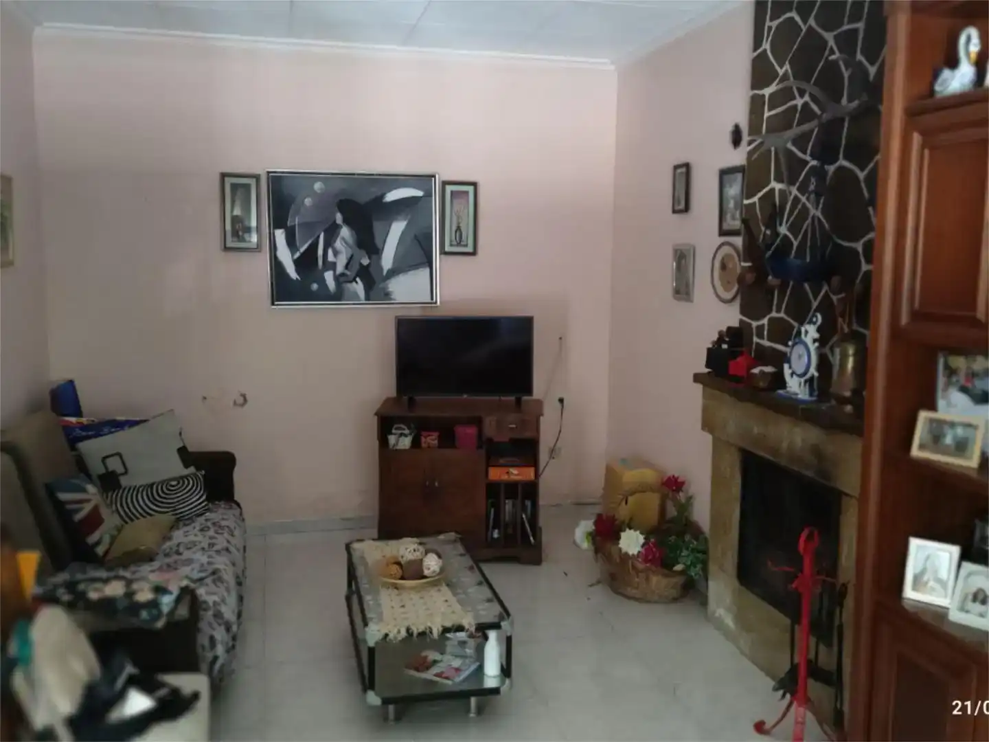 Sala de estar de Casa o chalet en venta en Ponteceso con Balcón
