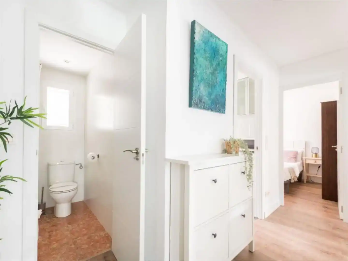 Baño de Piso de alquiler en  Logroño con Aire acondicionado, Parquet y Amueblado