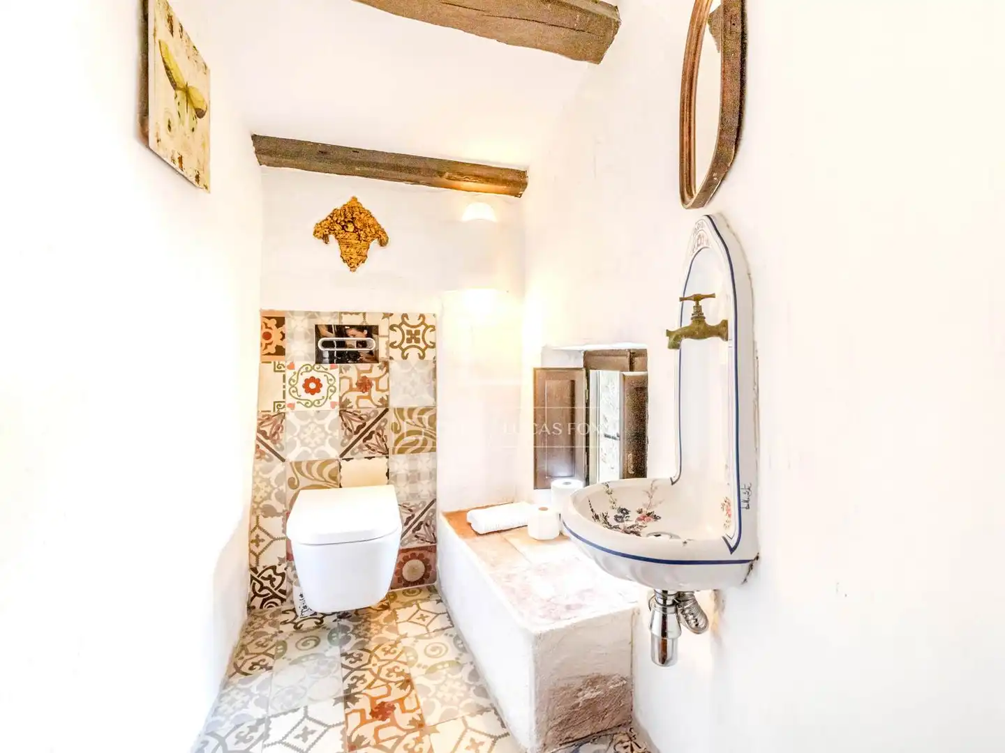 Baño de Finca rústica en venta en Canyelles con Aire acondicionado, Calefacción y Jardín privado