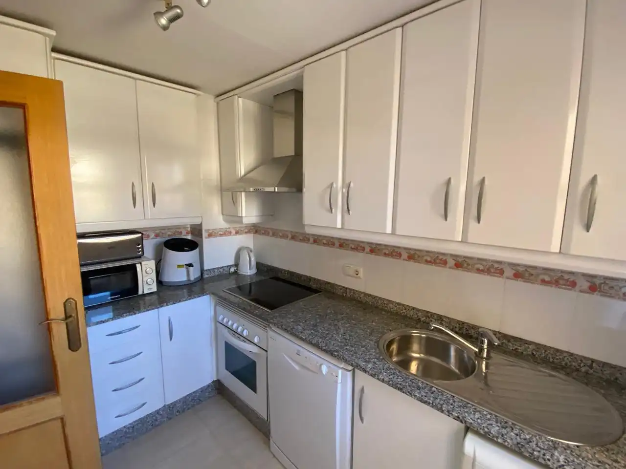 Kitchen of Flat for rent in Vera  with Air Conditioner, Terrace and Furnished