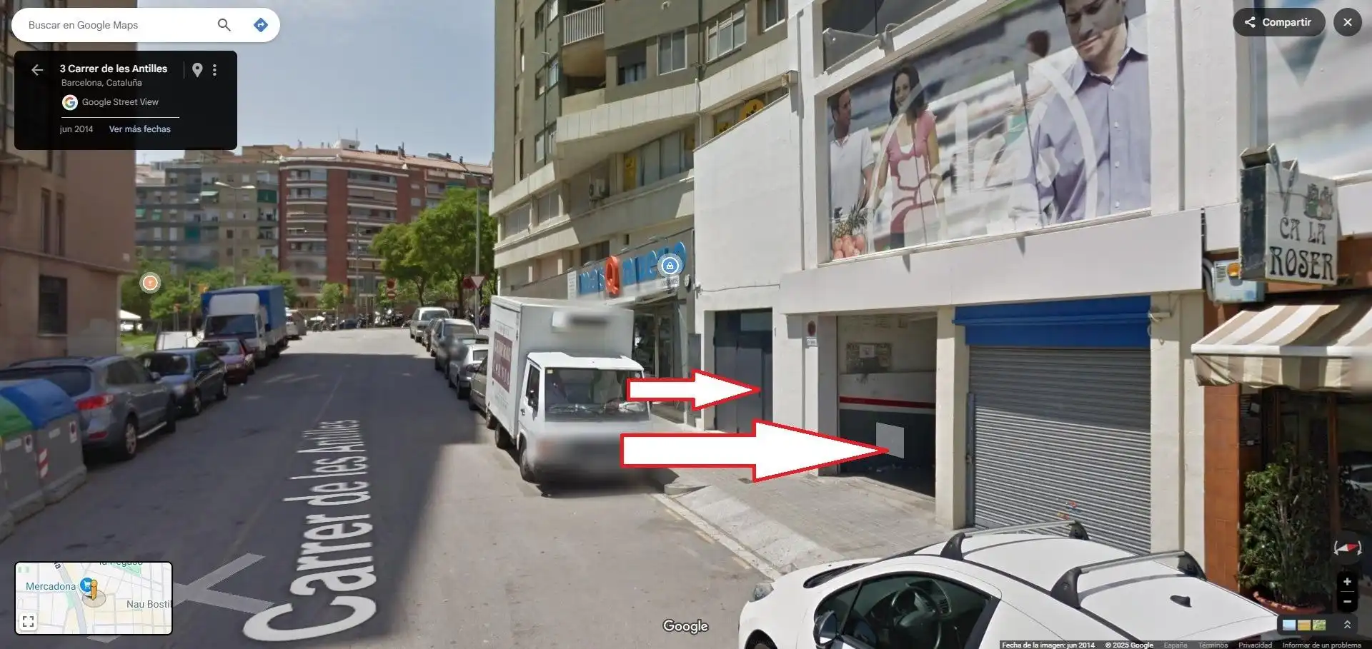 Vista exterior de Garatge de lloguer en Barcelona