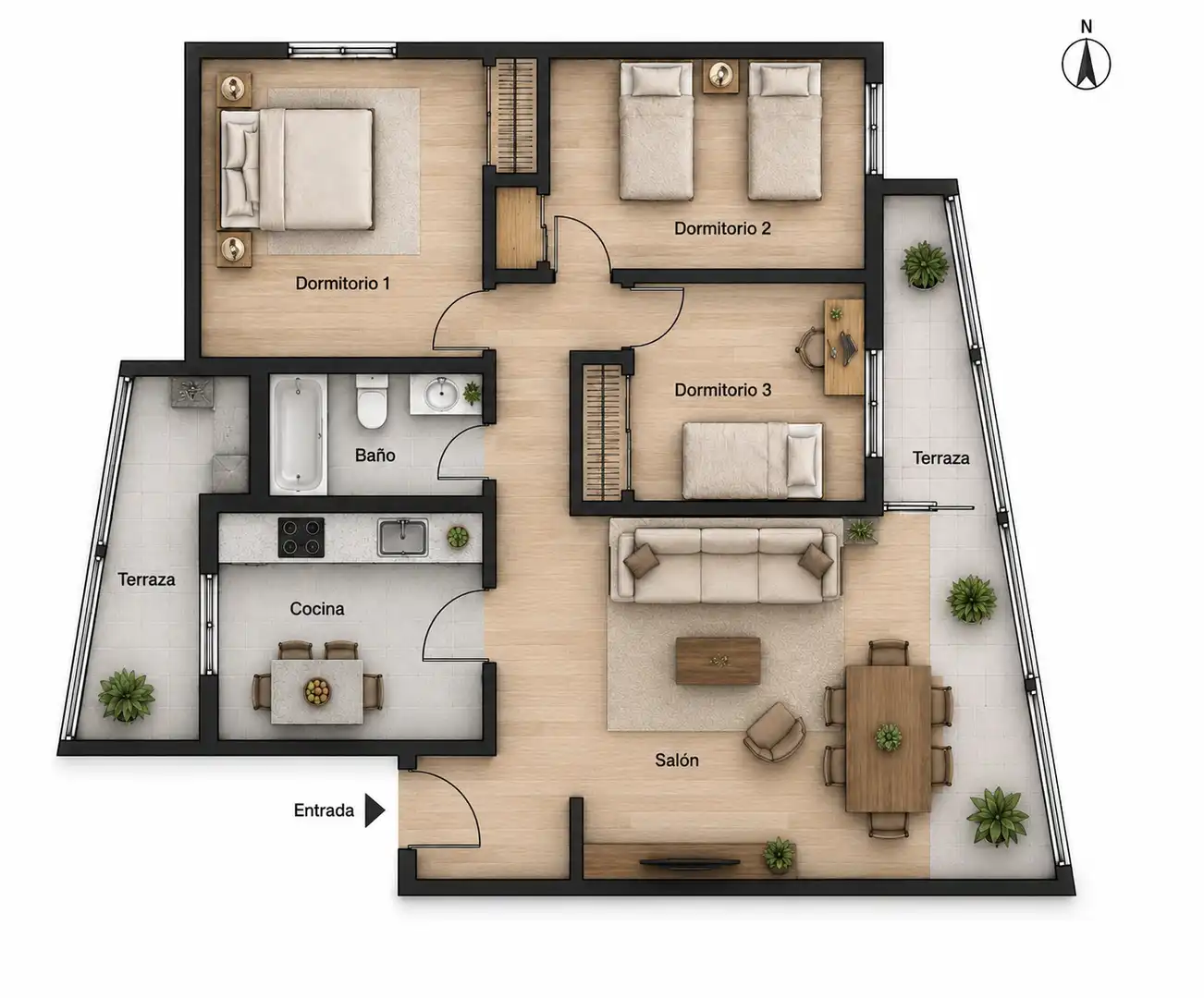Piso en venta en Madrid con Terraza, Trastero y Amueblado