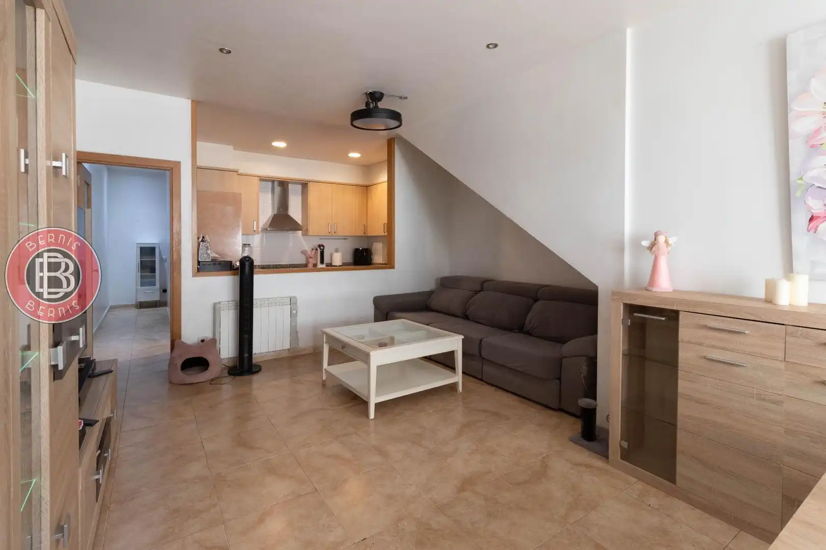 Sala d'estar de Pis en venda en Sant Llorenç d'Hortons amb Calefacció i Terrassa