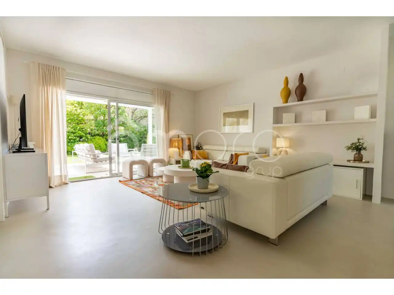 Living room of Houses for sale in Sant Pere de Ribes  with Air Conditioner, Private garden and Terrace