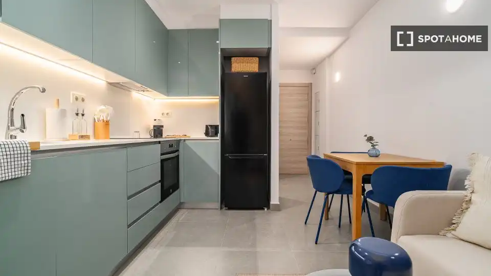 Kitchen of Flat for rent in Barcelona  with Air Conditioner, Heating and Furnished