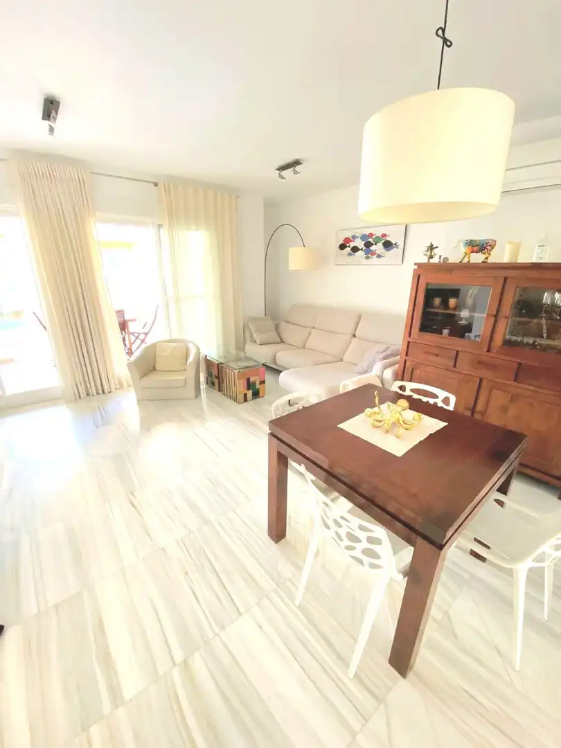 Wohnzimmer von Wohnung zur Miete in Jávea / Xàbia mit Klimaanlage, Heizung und Terrasse
