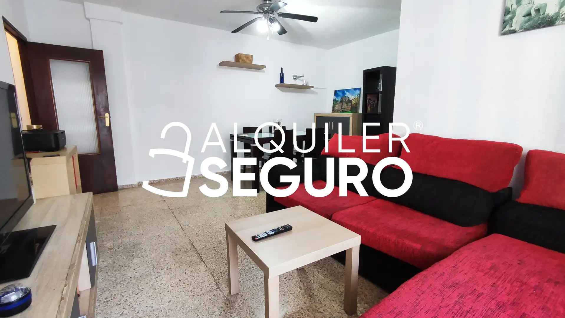 Sala d'estar de Pis de lloguer en Córdoba amb Aire condicionat i Moblat