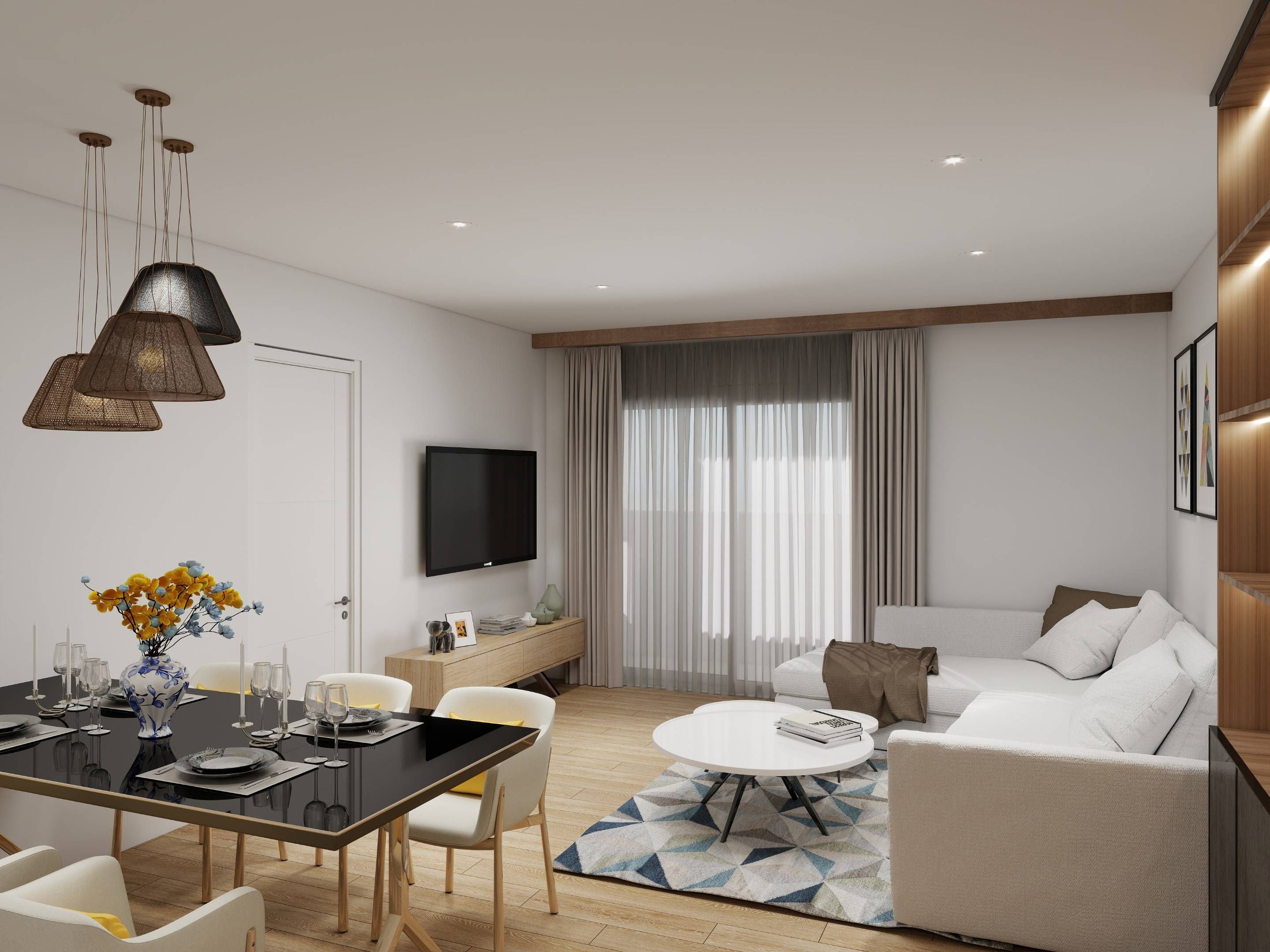 Living room of Flat for sale in L'Hospitalet de Llobregat  with Air Conditioner and Balcony