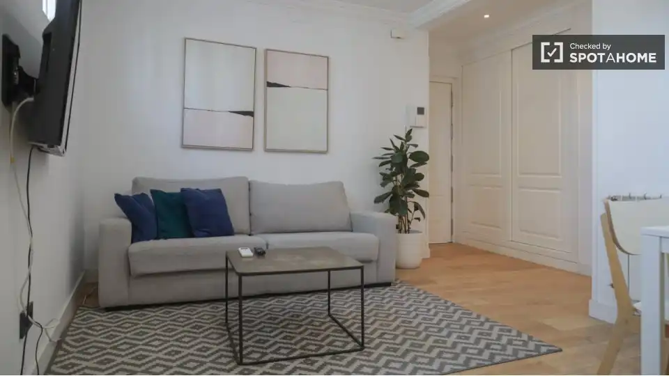 Sala d'estar de Pis de lloguer en Madrid amb Aire condicionat, Calefacció i Moblat