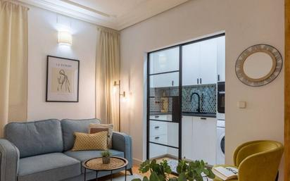 Sala d'estar de Apartament de lloguer en  Madrid Capital amb Aire condicionat, Calefacció i TV