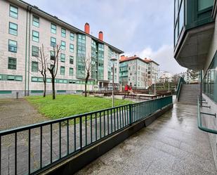 Vista exterior de Planta baixa en venda en Santiago de Compostela  amb Calefacció, Parquet i Traster