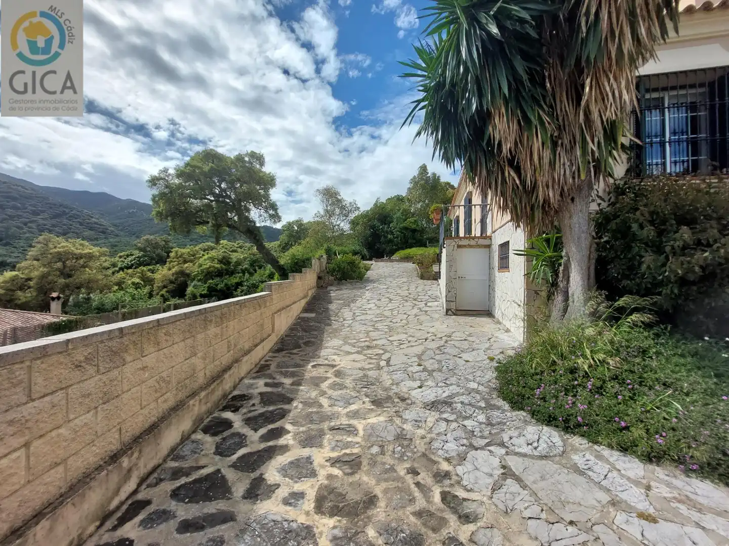 Vista exterior de Casa o xalet en venda en Algeciras amb Aire condicionat, Jardí privat i Piscina