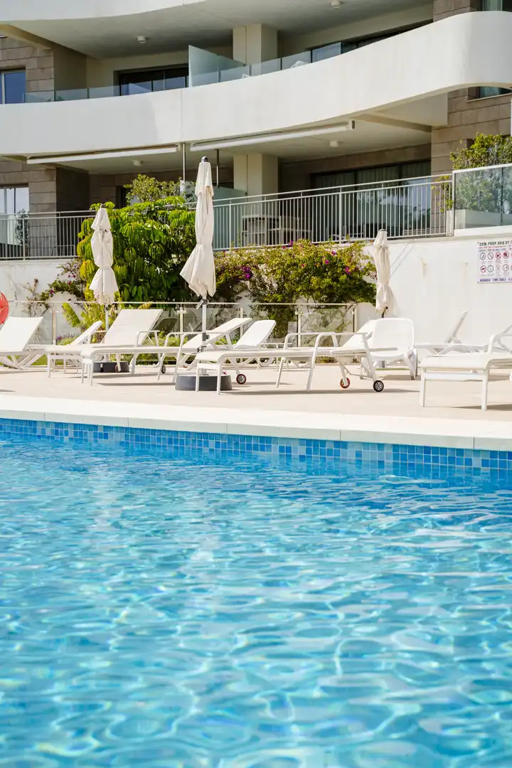 Swimming pool of Apartments for sale in Mijas  with Air Conditioner, Terrace and Furnished