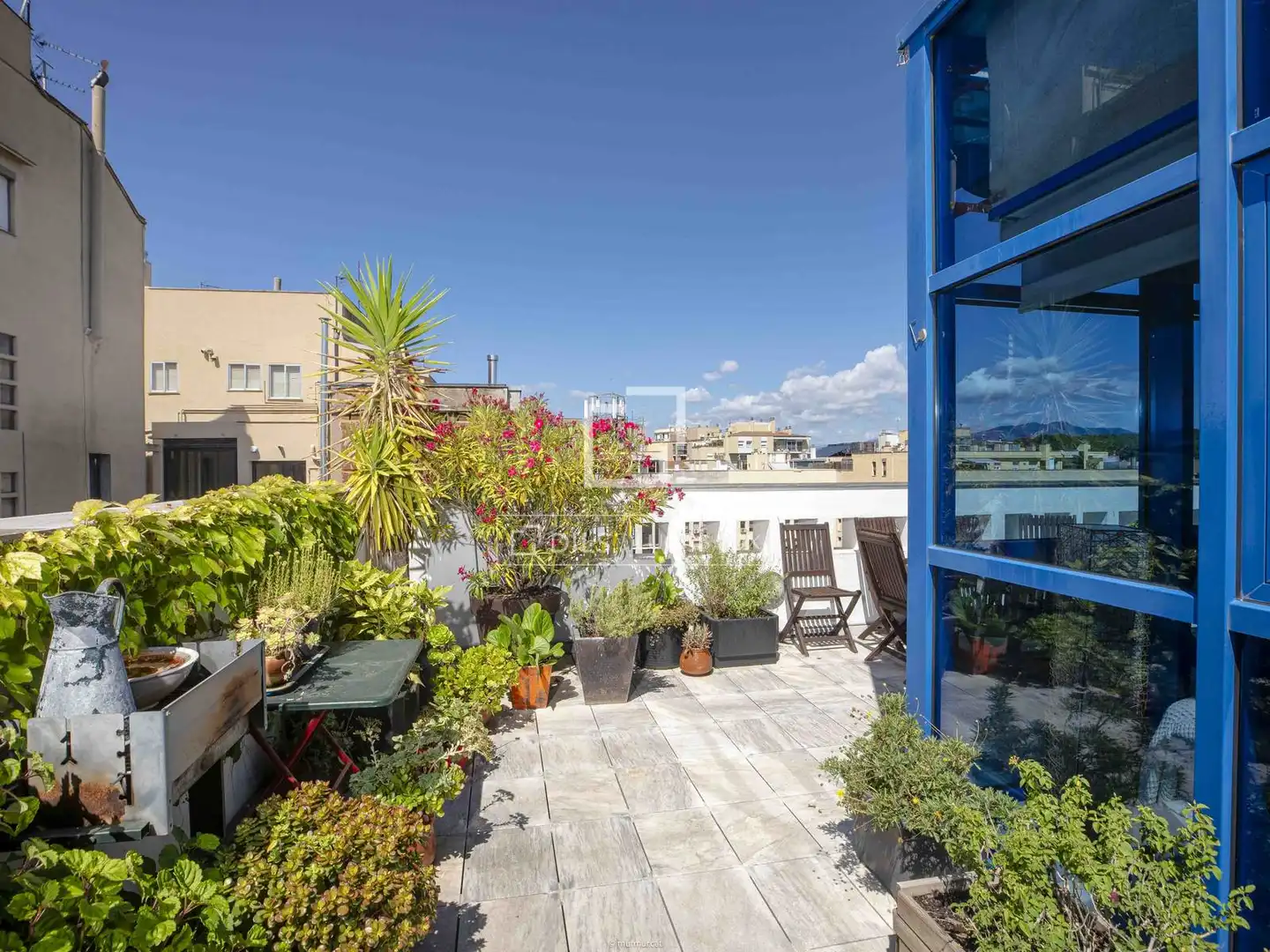 Terrasse von Dachboden zum Verkauf in Girona mit Klimaanlage, Heizung und Terrasse