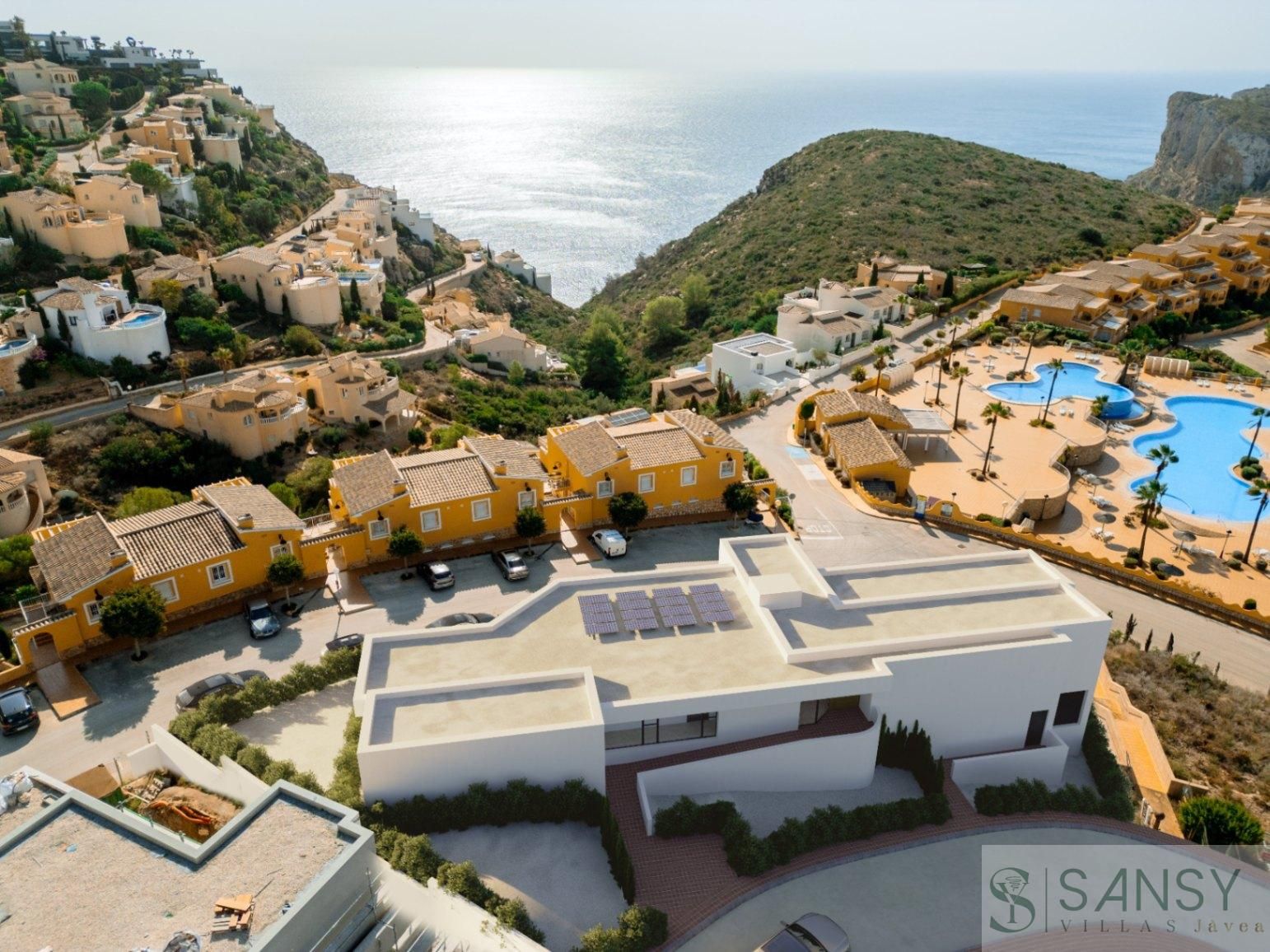 Exterior view of Duplex for sale in Benitachell / El Poble Nou de Benitatxell  with Air Conditioner, Heating and Community pool