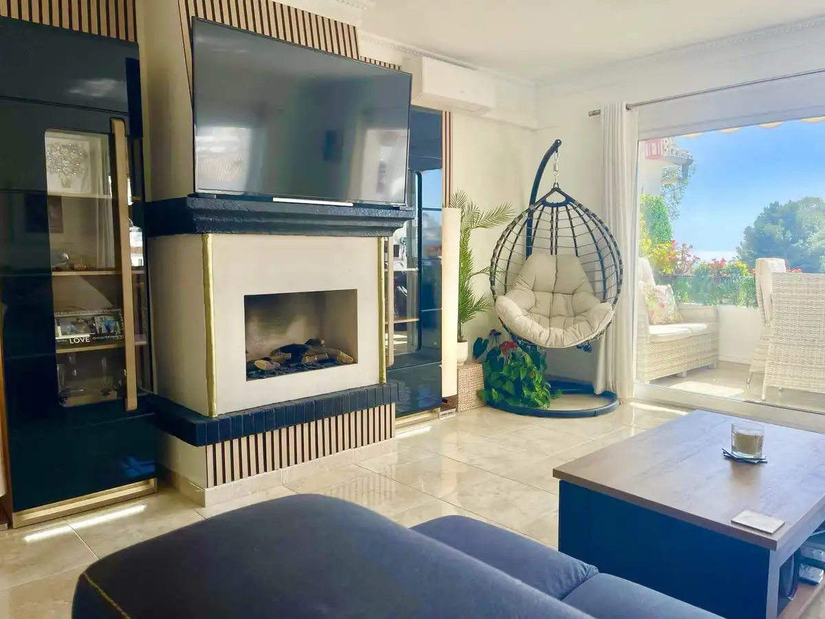 Sala de estar de Ático en venta en Mijas con Aire acondicionado, Calefacción y Terraza