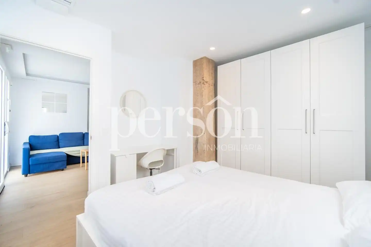 Schlafzimmer von Erdgeschoss zum Verkauf in Valencia mit Klimaanlage, Heizung und Möbliert