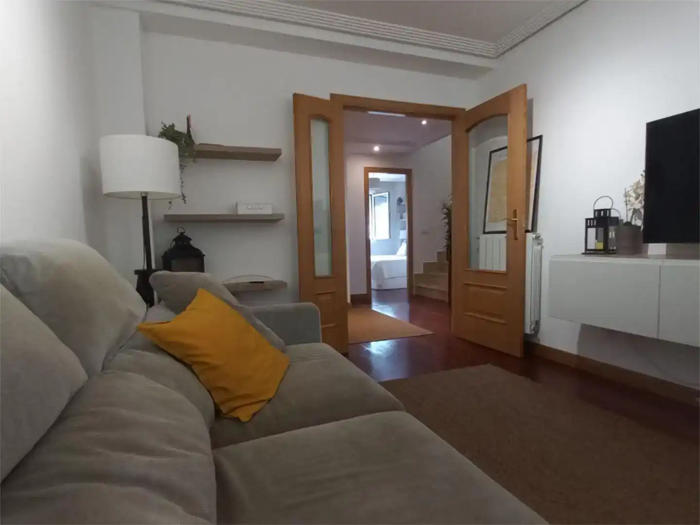 Sala de estar de Dúplex en venta en Trespaderne con Parquet, Trastero y Amueblado