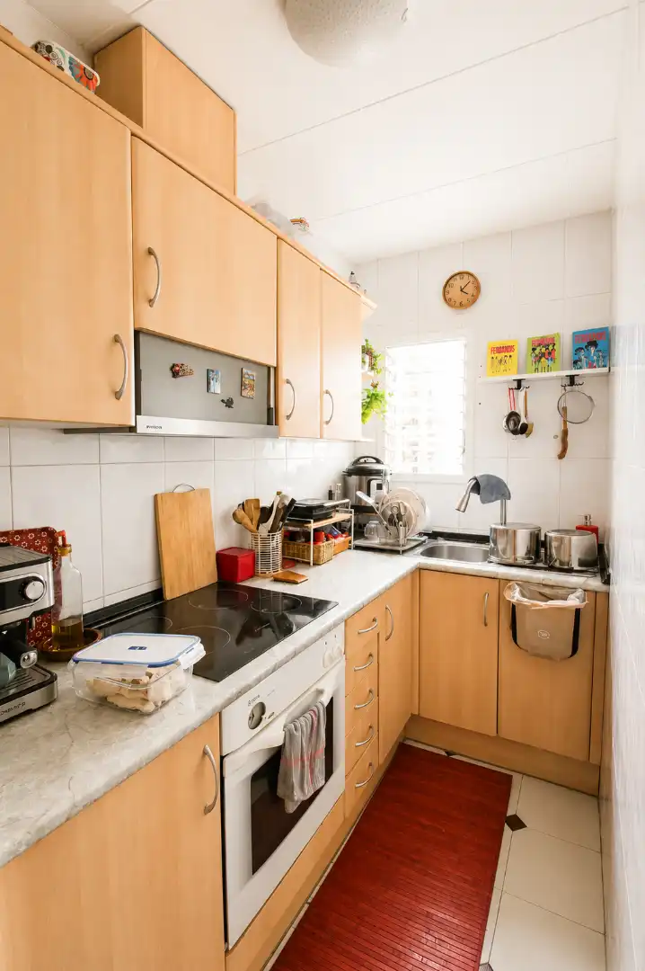 Küche von Wohnung zum Verkauf in L'Hospitalet de Llobregat mit Balkon