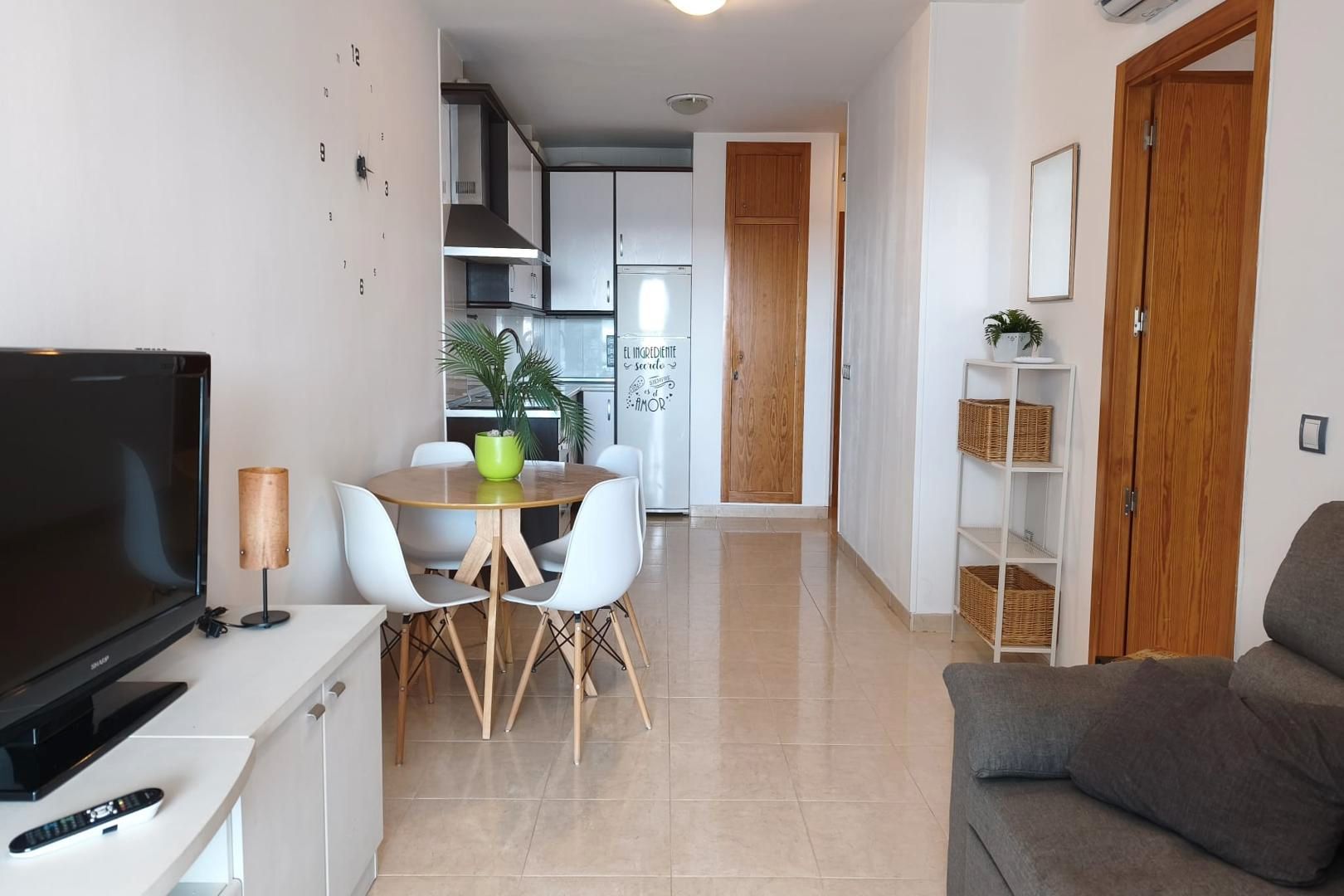 Living room of Apartments for sale in Vícar  with Air Conditioner, Terrace and Furnished