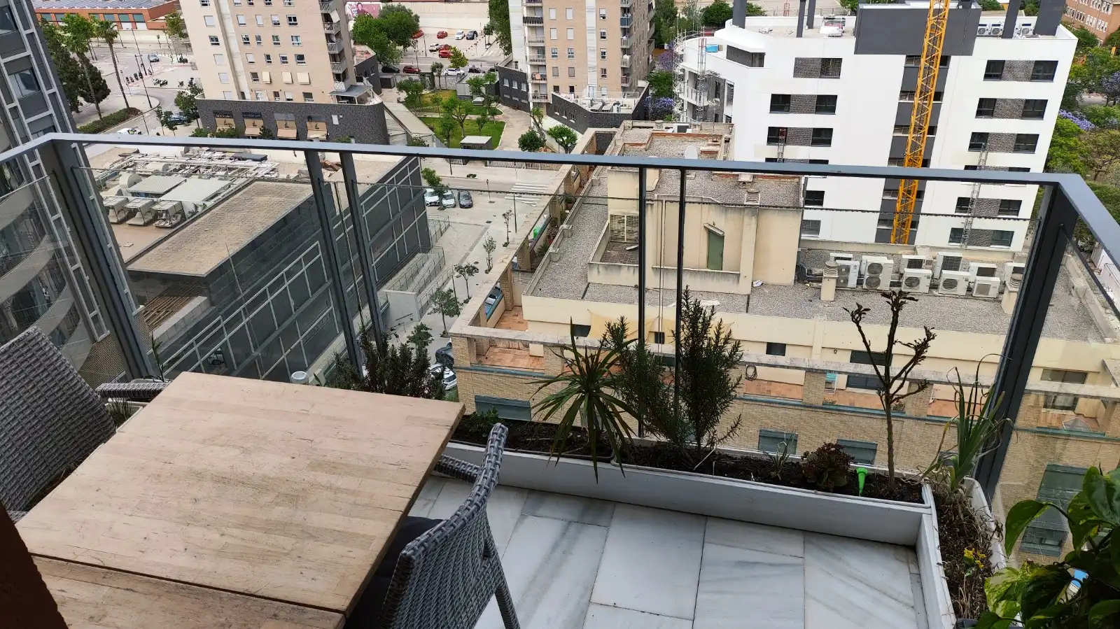 Balcony of Apartments for rent in Valencia  with Air Conditioner, Furnished and Oven