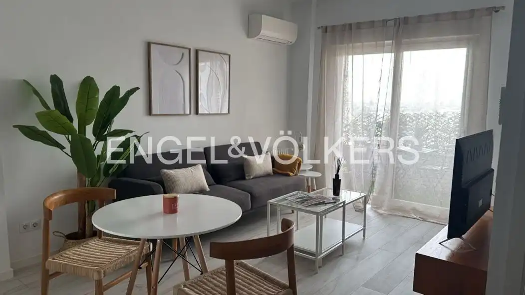 Sala de estar de Piso de alquiler en Madrid con Aire acondicionado, Calefacción y Terraza